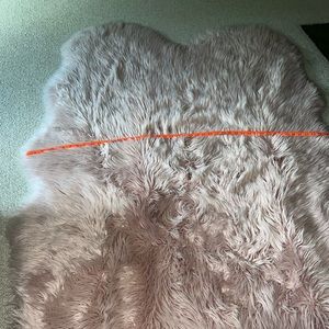 Fluffy pink rug